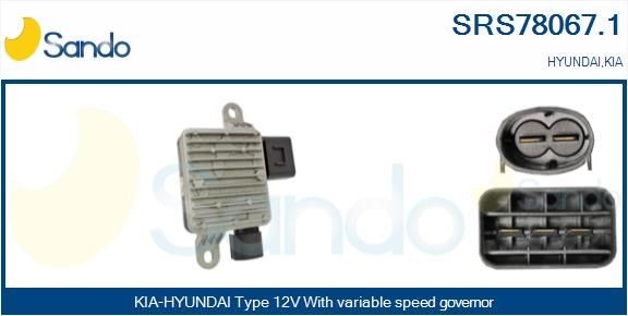 SANDO Predradný odpor elektromotora ventilátoru SRS78067.1 Odpor vnútorného ventilátora KIA SANDO SRS78067.1
