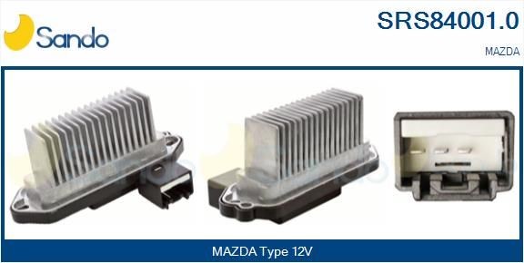 SANDO Motstand, kupévifte SRS84001.0 Motstand varmeapparat SANDO MAZDA SRS84001.0