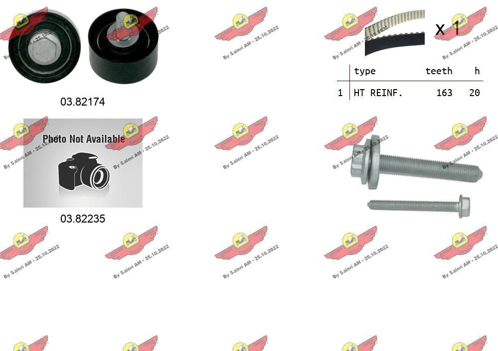 AUTOKIT Jogo de correias dentadas 04.5474 AUTOKIT Correia dentada SEAT 04.5474