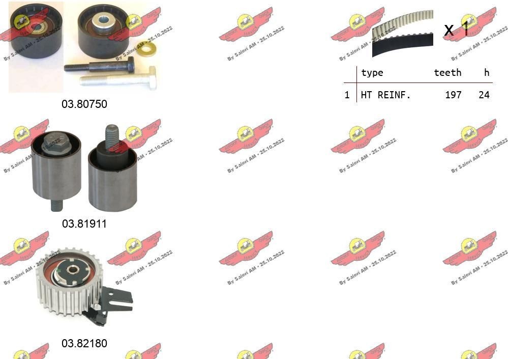 AUTOKIT Kit cinghia di distribuzione 04.5475 AUTOKIT 04.5475 Kit cinghia di distribuzione ALFA ROMEO Stelvio (949_) 2.9 Q4 (949.AXG2A, 949.AXH2A, 949.AXS2A) 510 CV 2022