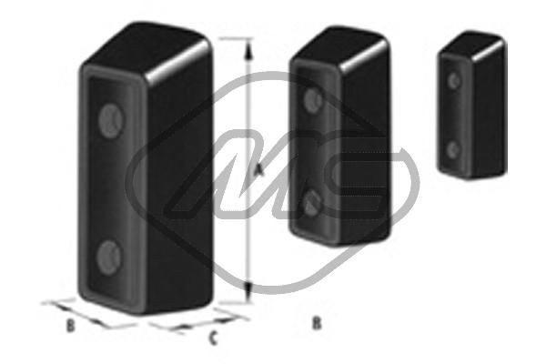 Metalcaucho Supporto, Paraurti 41585 41585 costo Supporto paraurti RENAULT MEGANE Metalcaucho