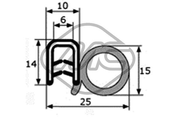 Metalcaucho Τσιμούχα πόρτας 45063 Τσιμούχα πόρτας Metalcaucho VANILLE Δίαυλος 45063 φθηνά