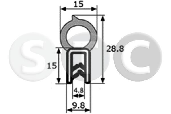 STC Guarnizione portiera T448534 T448534 costo Guarnizione porta STC RENAULT LAGUNA