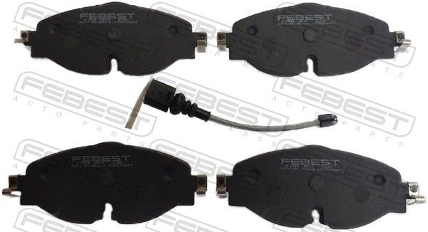 FEBEST Brzdové doštičky/platničky 1701-8VF 1701-8VF Brzdové obloženie Volkswagen GOLF FEBEST