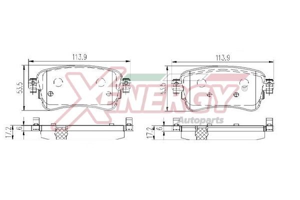 AP XENERGY Plaquettes de frein X41394 X41394 Plaquettes de frein PEUGEOT 1007 AP XENERGY