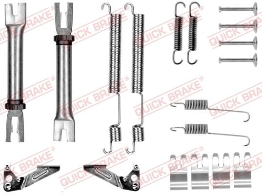 QUICK BRAKE Tilbehørsett, bremsesko 105-0053S Tilbehørsett bremsesko QUICK BRAKE 130 105-0053S billige