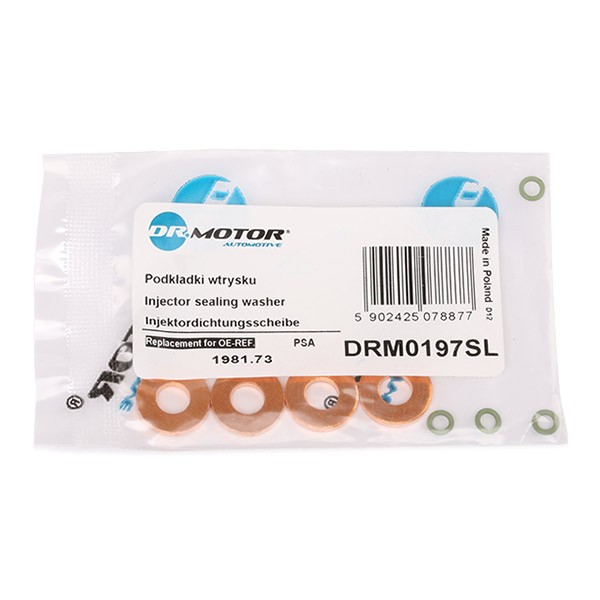 DR.MOTOR AUTOMOTIVE Kit de joints, injecteur DRM0197SL DR.MOTOR AUTOMOTIVE DRM0197SL Joint injecteur Peugeot 3008 d'origine