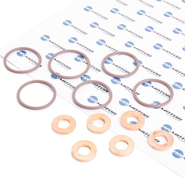 DR.MOTOR AUTOMOTIVE Seal Kit, injector nozzle DRM056S DR.MOTOR AUTOMOTIVE DRM056S BMW 4 Gran Coupe (G26) fuel injector seal replacement