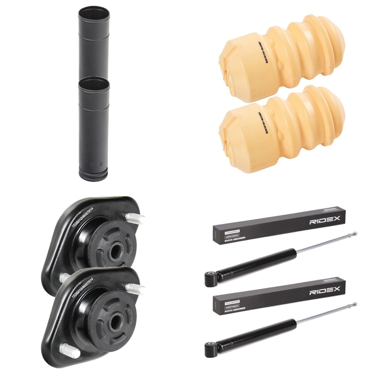 RIDEX Fjærsett, støtdemper 1185S0013 1185S0013 Sport kit fjærsett dempere PORSCHE CAYMAN RIDEX