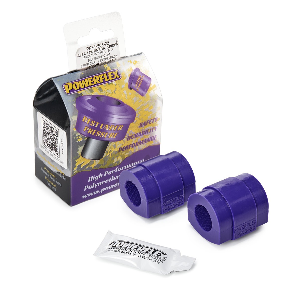 Powerflex Bronzina cuscinetto, Barra stabilizzatrice PFF1-503-22 Powerflex PFF1-503-22 Gommini barra stabilizzatrice TESLA MODEL 3 originali