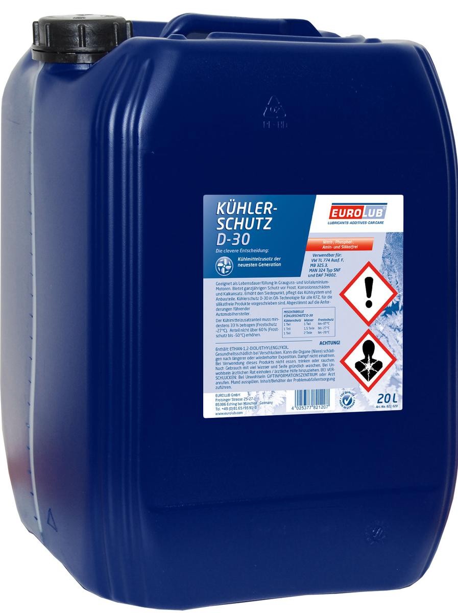 EUROLUB Antifrīzs 821020 Antifrīzs EUROLUB KADJAR 821020 lēti