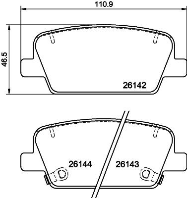 HELLA Τακάκια φρένων 8DB 355 040-081 HELLA 8DB 355 040-081 Τακάκια φρένων HYUNDAI Palisade (LX2) 3.5 HTRAC 272 PS 2022