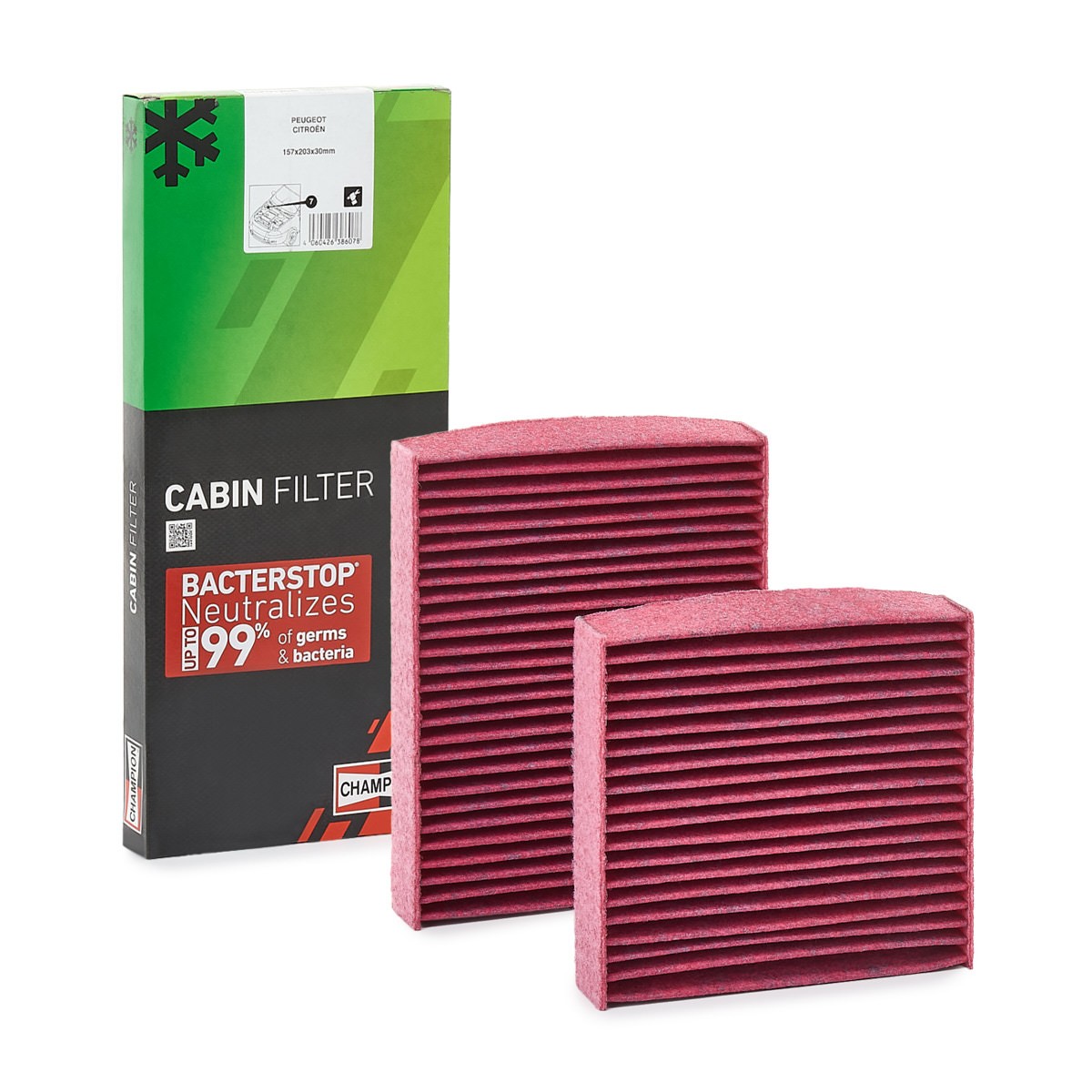 CHAMPION Filter, salongiõhk CCF0120B CHAMPION CCF0120B Salongifilter Citroën DS3 originaal
