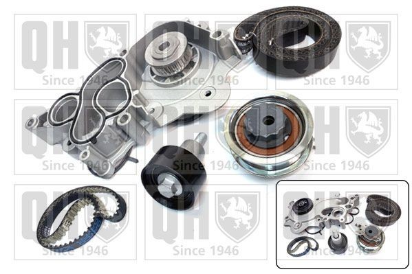 Kamremssats med vattenpump QUINTON HAZELL QBPK8813 QUINTON HAZELL QBPK8813 Vattenpump + kuggremssats VW UP 2019