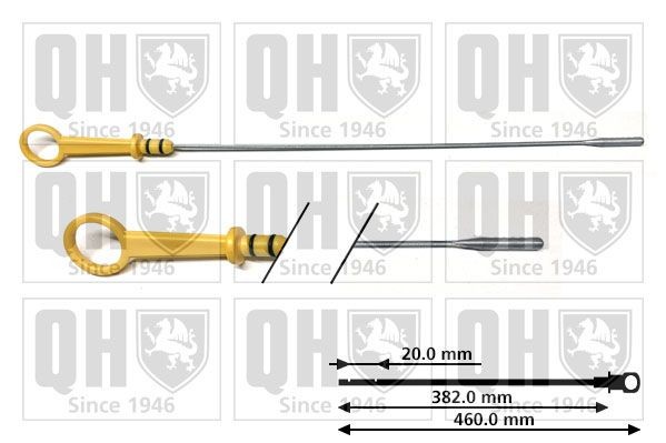 Öljytikku QUINTON HAZELL QOD161 QUINTON HAZELL QOD161 OPEL CORSA 2006 Öljyn mittatikku