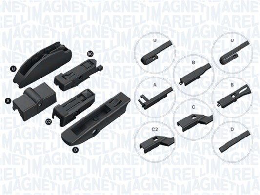 MAGNETI MARELLI Μάκτρο καθαριστήρα 000713617750 Υαλοκαθαριστήρας MAGNETI MARELLI Ford B-MAX 000713617750