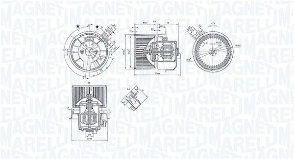MAGNETI MARELLI Elektromotor, kupévifte 069412247010 Kupevifte MAGNETI MARELLI Renault 5 069412247010