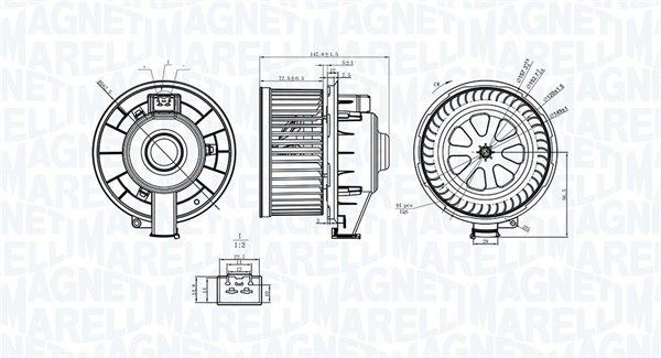 MAGNETI MARELLI Elektrisk motor, kupéfläkt 069412253010 069412253010 Kupéfläkt MAGNETI MARELLI VOLVO V40 Kombi