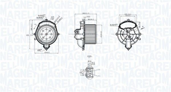 MAGNETI MARELLI Elektrisk motor, kupéfläkt 069412266010 069412266010 MAGNETI MARELLI kupe fläkt Jaguar XJ