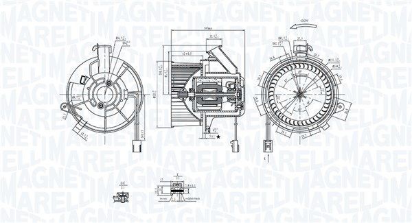 MAGNETI MARELLI Elektromotor vnútorného ventilátora 069412290010 Vnútorný ventilátor MAGNETI MARELLI 02 069412290010 lacné