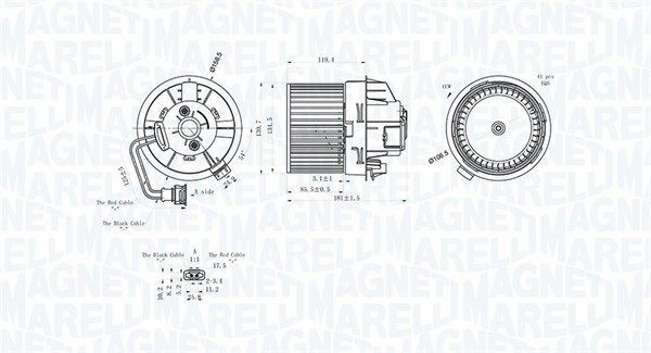 MAGNETI MARELLI Elektrische motor, kachelventilator 069412298010 Renault CLIO Aanjager MAGNETI MARELLI 069412298010