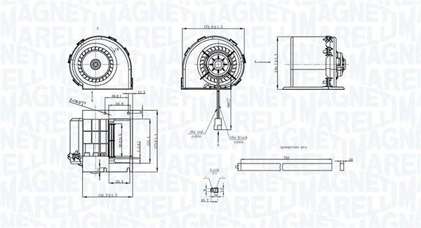 MAGNETI MARELLI Elektromotor, kupévifte 069412325010 MAGNETI MARELLI 069412325010 Elektromotor, kupévifte