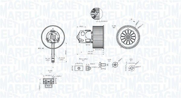 MAGNETI MARELLI Elektromotor, kupévifte 069412344010 Interiørvifte MAGNETI MARELLI Hyundai STARIA 069412344010