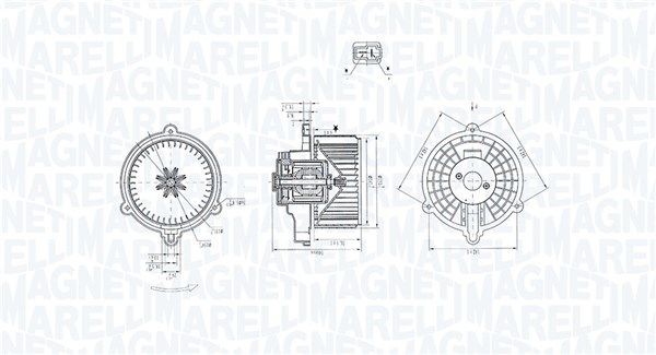 MAGNETI MARELLI Elektromotor, kupévifte 069412384010 Viftemotor Kia XM 069412384010 MAGNETI MARELLI