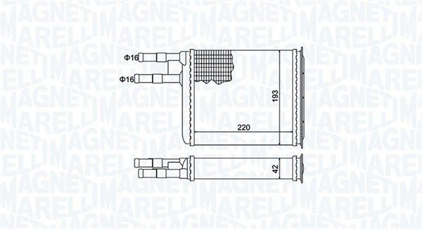 MAGNETI MARELLI Scambiatore calore per riscaldamento abitacolo 350218401000 350218401000 costo Radiatore riscaldamento MAGNETI MARELLI FIAT 132