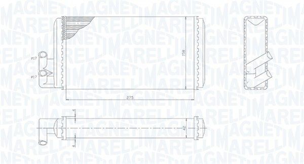 MAGNETI MARELLI Radiateur de chauffage 350218403000 MAGNETI MARELLI 350218403000 Radiateur de chauffage Audi A6 C5 Avant d'origine prix