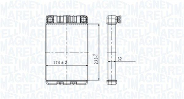 MAGNETI MARELLI Kachelradiateur, interieurverwarming 350218428000 350218428000 Warmtewisselaar NISSAN 370 Z MAGNETI MARELLI