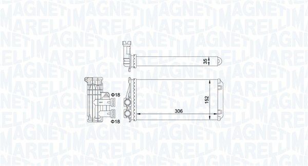 Výmenník tepla vnútorného kúrenia MAGNETI MARELLI 350218435000 MAGNETI MARELLI 350218435000: Výmenník tepla vnútorného kúrenia Peugeot 5008 2014