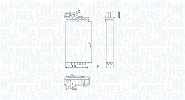 MAGNETI MARELLI Soojusvaheti, salongiküte 350218436000 Salongi radiaator MAGNETI MARELLI Citroën BX 350218436000