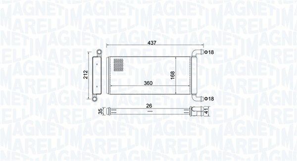 MAGNETI MARELLI Varmeelement, kabinevarme 350218451000 350218451000 Varmeelement MAGNETI MARELLI SAAB 900