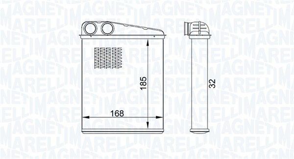 MAGNETI MARELLI Permutador de calor, aquecimento do habitáculo 350218457000 MAGNETI MARELLI 350218457000 Radiador de sofagem Mini r55 preço