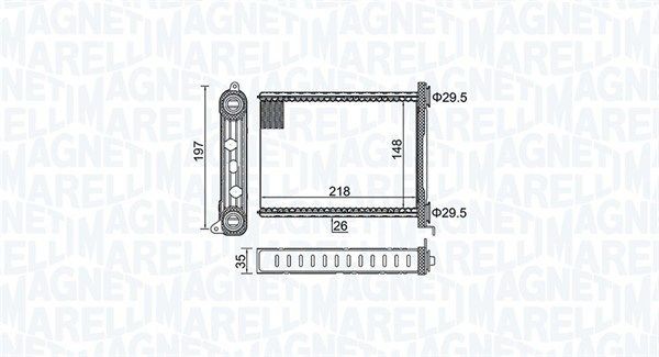 MAGNETI MARELLI Heater matrix 350218464000 MAGNETI MARELLI 350218464000 Renault Trafic 3 Van heater matrix price