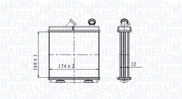 MAGNETI MARELLI Heater matrix 350218465000 350218465000 MAGNETI MARELLI heater matrix for MAZDA BT-50