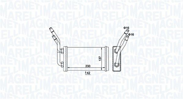 Radiateur de chauffage MAGNETI MARELLI 350218468000 350218468000 Radiateur de chauffage MAGNETI MARELLI prix