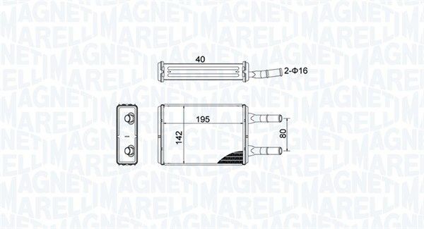 MAGNETI MARELLI Heater matrix 350218476000 MAGNETI MARELLI 350218476000 genuine Ford Transit Mk4 Minibus heat exchanger, interior heating price