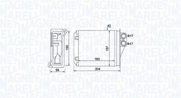 MAGNETI MARELLI Värmepaket 350218481000 350218481000 MAGNETI MARELLI värmeväxlare kupévärmare MERCEDES-BENZ AMG GT
