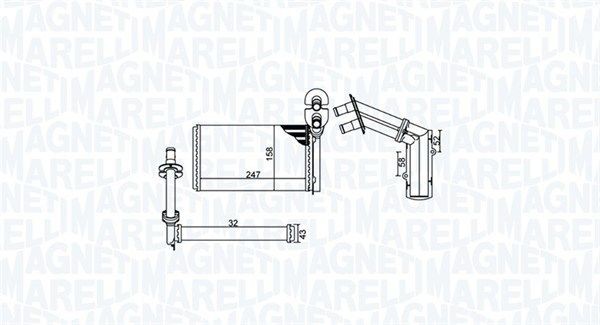 MAGNETI MARELLI Kachelradiateur, interieurverwarming 350218484000 350218484000 Kachelradiateur MAGNETI MARELLI FORD MONDEO