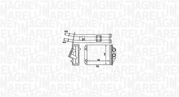 MAGNETI MARELLI Radiateur de chauffage 350218491000 MAGNETI MARELLI 350218491000 Radiateur de chauffage Ford Mondeo ba7 pas cher
