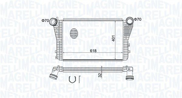 Intercooler MAGNETI MARELLI 351319204030 MAGNETI MARELLI 351319204030 Radiador do ar de sobrealimentação SEAT TOLEDO 2008