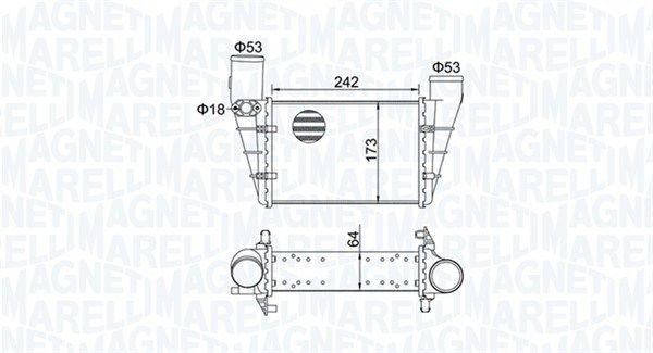 MAGNETI MARELLI Intercooler 351319204070 351319204070 MAGNETI MARELLI turbo intercooler for AUDI A3