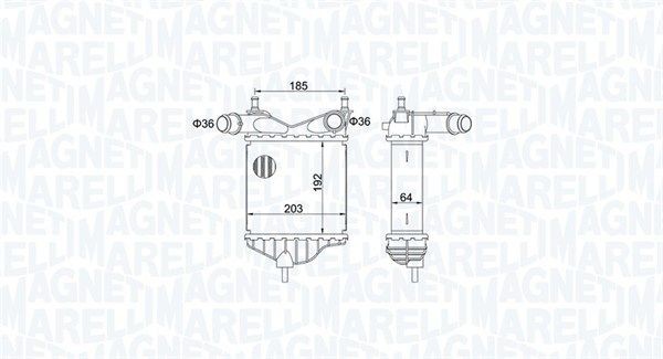 Intercooler MAGNETI MARELLI 351319204080 MAGNETI MARELLI 351319204080 Radiator intercooler Fiat PUNTO 2005