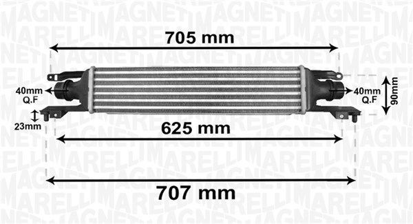 MAGNETI MARELLI Intercooler 351319204120 Échangeur air OPEL MAGNETI MARELLI 351319204120