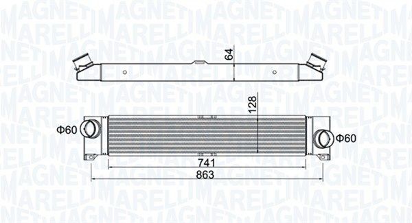 MAGNETI MARELLI Intercooler 351319204230 MAGNETI MARELLI 351319204230 intercooler för turbo FERRARI 512