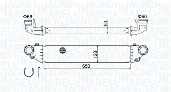 MAGNETI MARELLI Intercooler 351319204280 MAGNETI MARELLI 351319204280 Mercedes W203 Intercooler originale pris