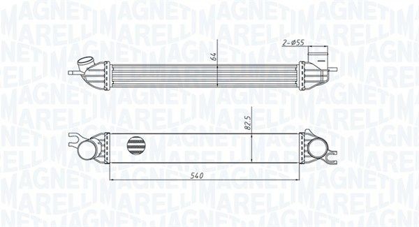 MAGNETI MARELLI Intercooler 351319204290 Ladeluftkøler TESLA MAGNETI MARELLI 351319204290