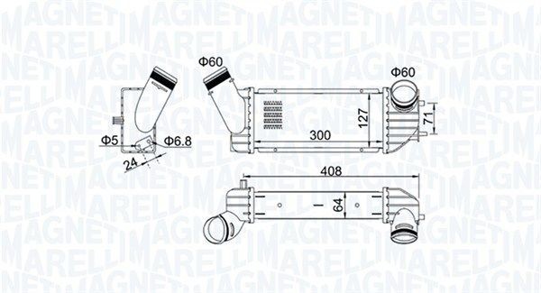 MAGNETI MARELLI Intercooler 351319204340 Peugeot 3008 Radiateur de turbo MAGNETI MARELLI 351319204340